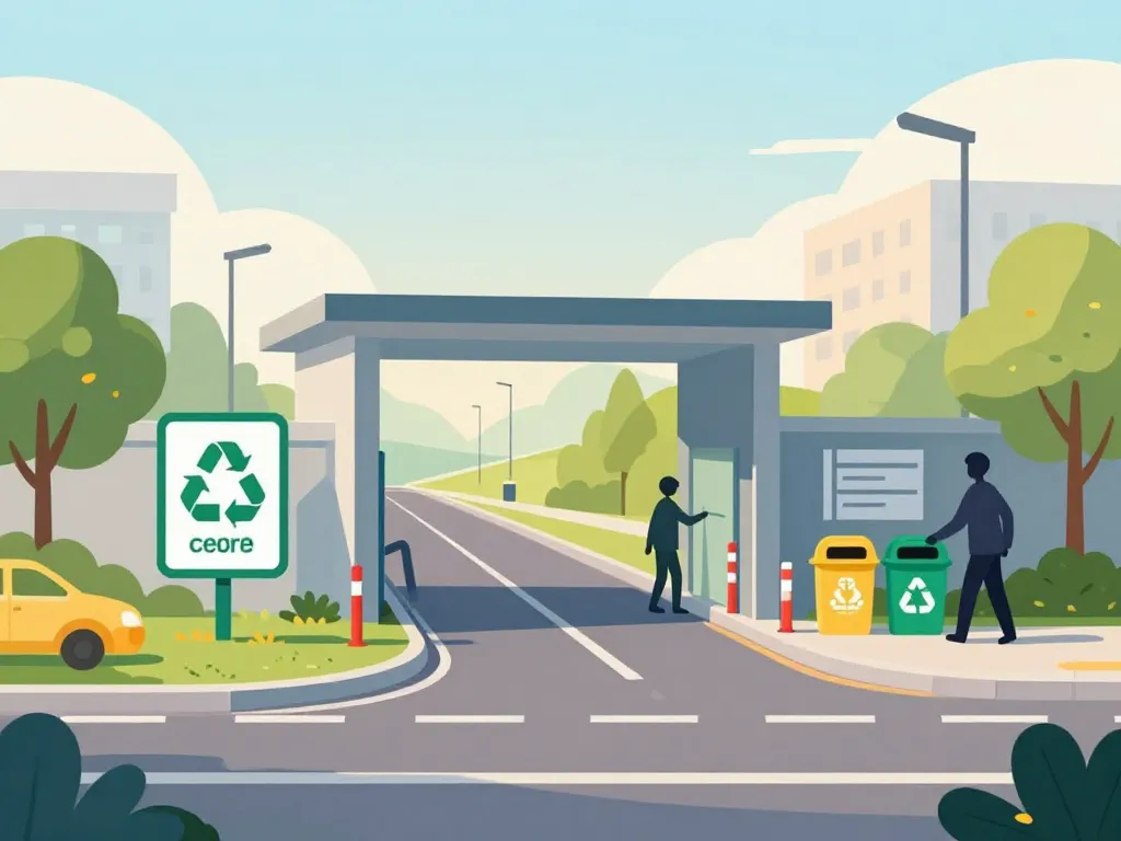 accès déchetterie gargenville entrée et organisation