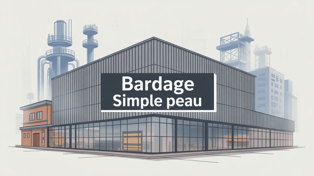 bardage simple peau sur façade industrielle moderne