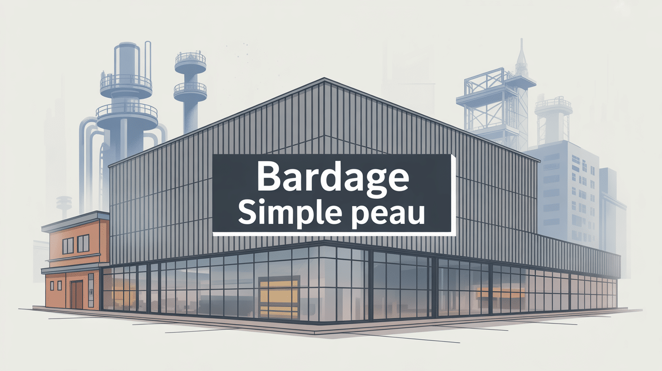 bardage simple peau sur façade industrielle moderne