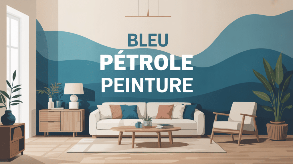 bleu pétrole peinture sur murs déco moderne