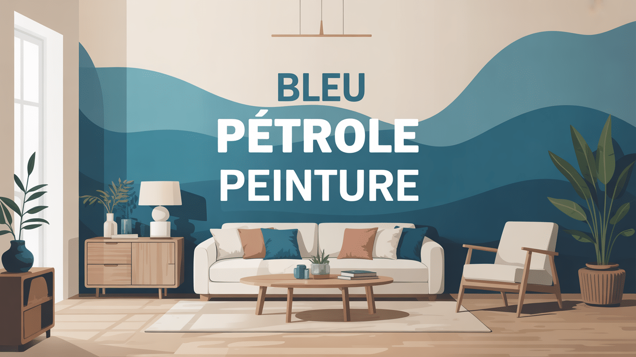 bleu pétrole peinture sur murs déco moderne