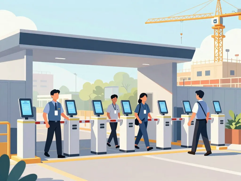 chantieraccess entrée chantier badges travailleurs