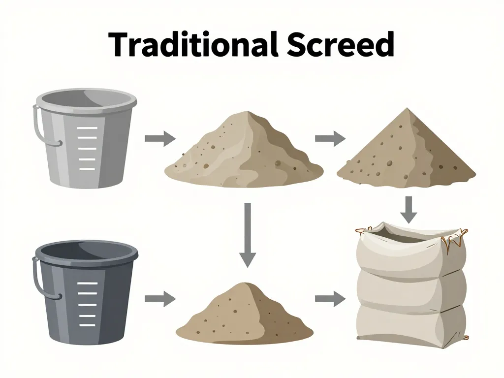diagramme chape traditionnelle dosage proportions ciment sable