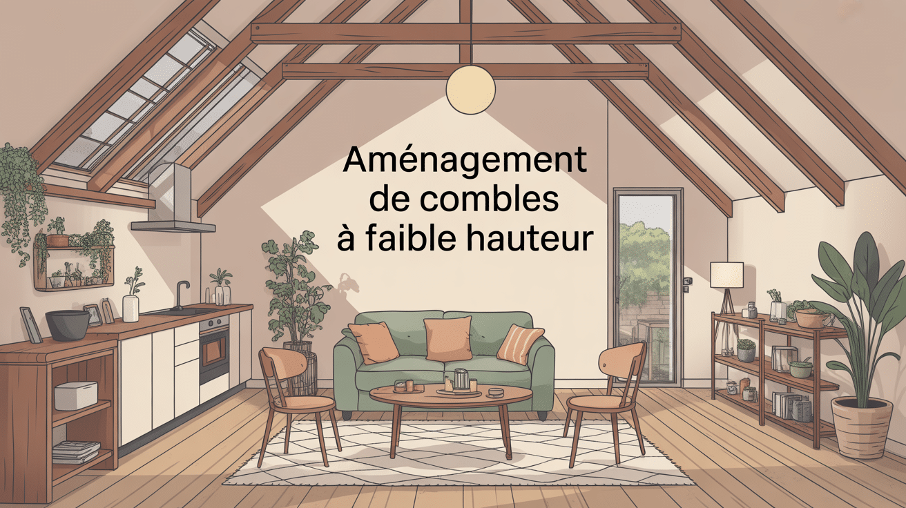 vue générale combles aménagés faible hauteur