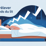illustration de combien surélever les pieds du lit pour améliorer sommeil et circulation