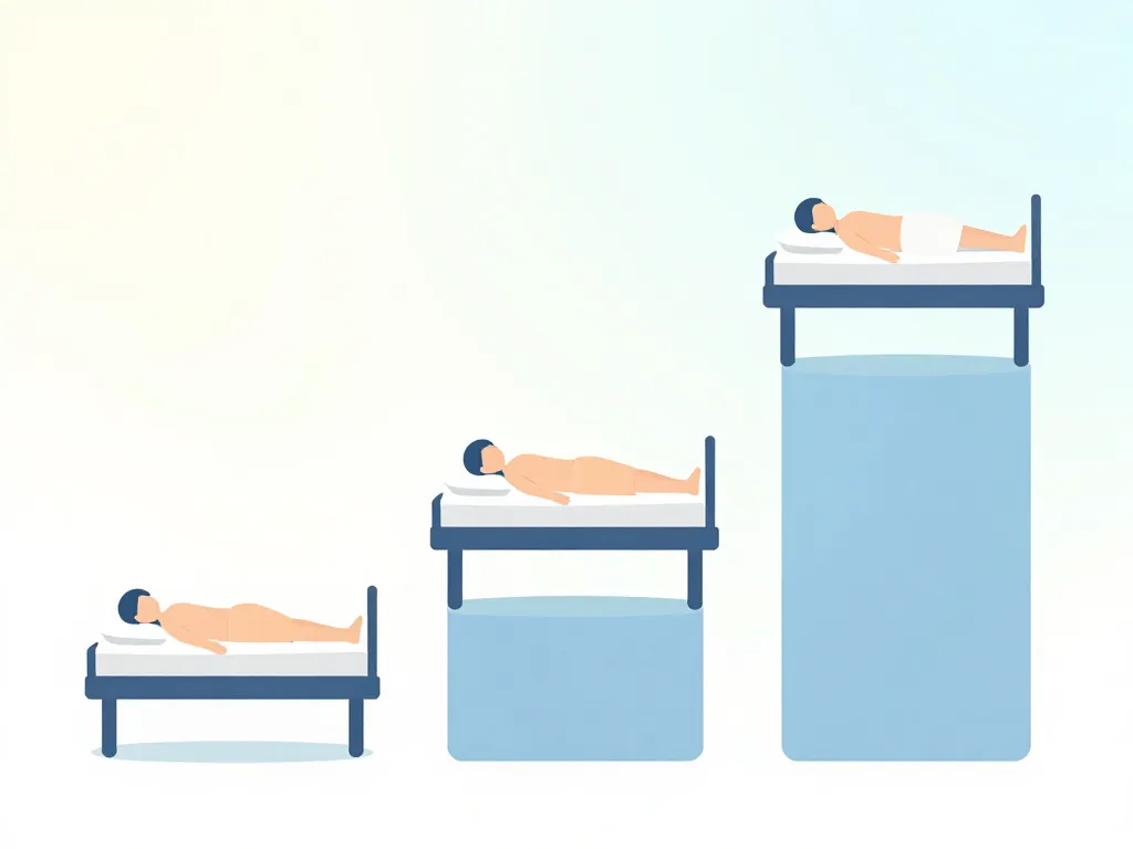 diagramme sur de combien surélever les pieds du lit pour sécurité et confort