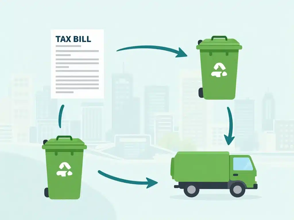 dechet tacile lien taxe foncière et collecte déchets