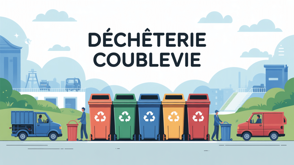 déchèterie coublevie illustration site tri moderne