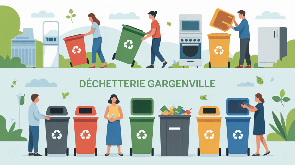 déchetterie gargenville illustration gestion déchets organisée