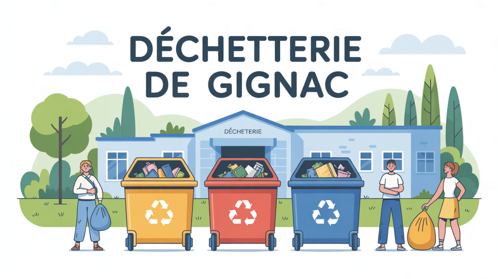 déchetterie gignac scène tri bâtiment