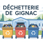 déchetterie gignac scène tri bâtiment