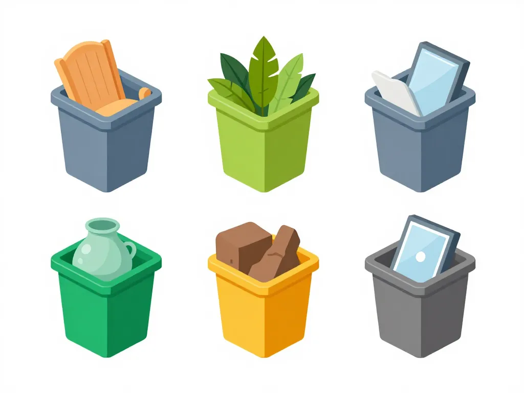 Diagramme des déchets acceptés déchetterie Léognan