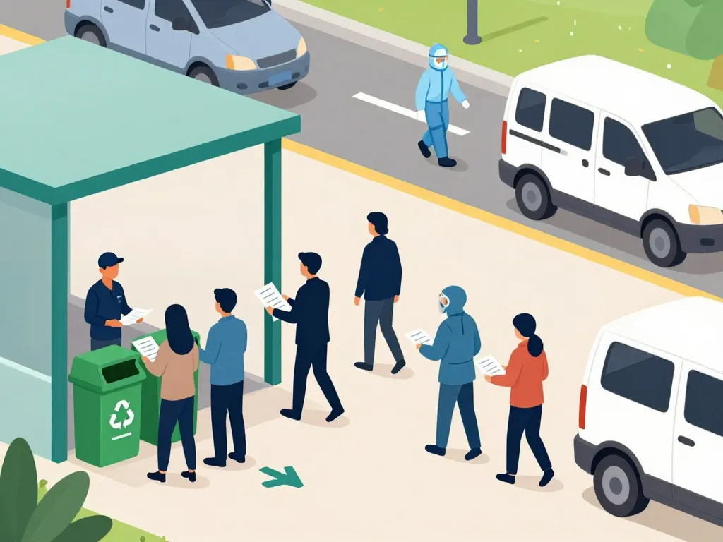 Scène accès sécurisé déchetterie Longuenesse