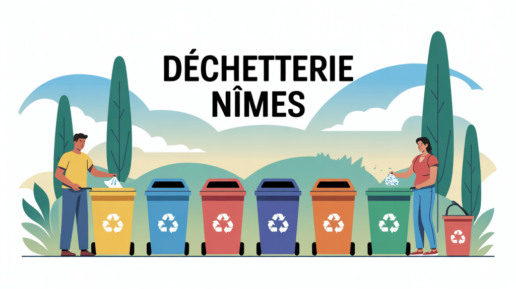 Illustration accueil déchetterie Nîmes, tri des déchets