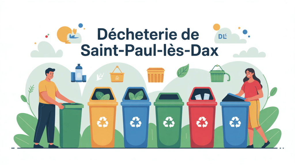 gestion des déchets à la déchetterie Saint Paul les Dax illustration