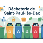 gestion des déchets à la déchetterie Saint Paul les Dax illustration