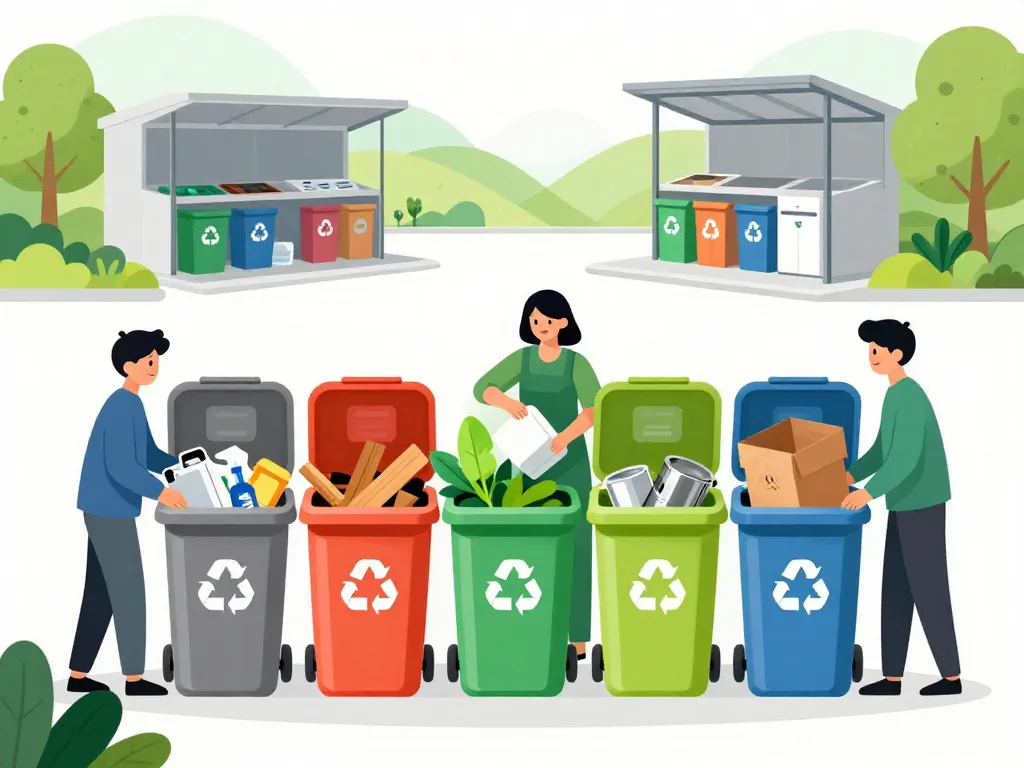 tri des déchets à la déchetterie Saint Paul les Dax