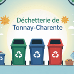 gestion des déchets à la déchetterie tonnay charente