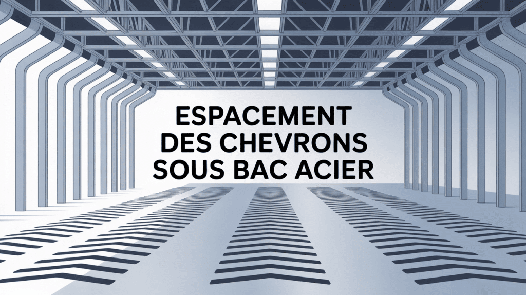 Illustration structure toiture espacement chevron bac acier