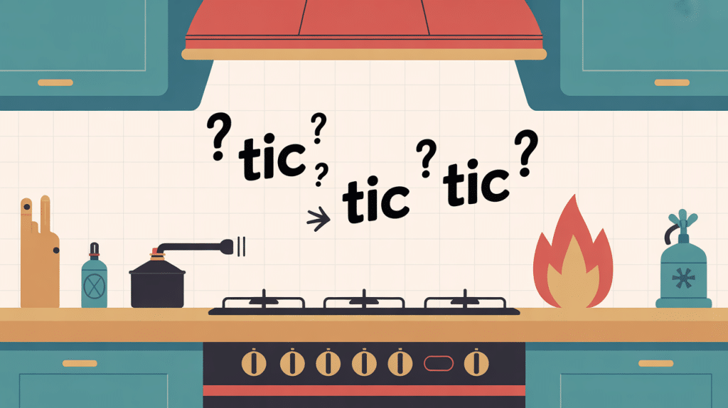 gaziniere qui fait tic tic visuel securite cuisine