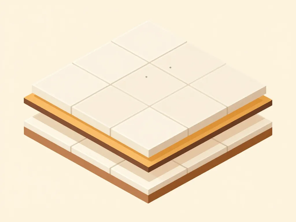 schema isolation thermique sous carrelage sans chape sans chape