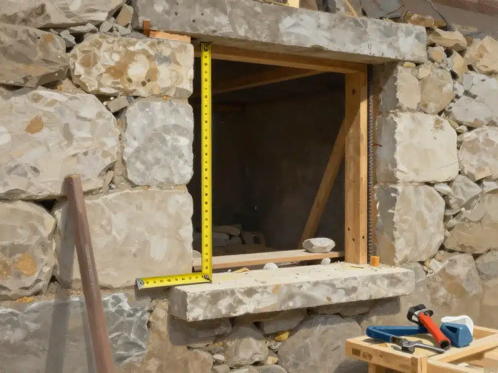 jambage ouverture mur en pierre construction jambage