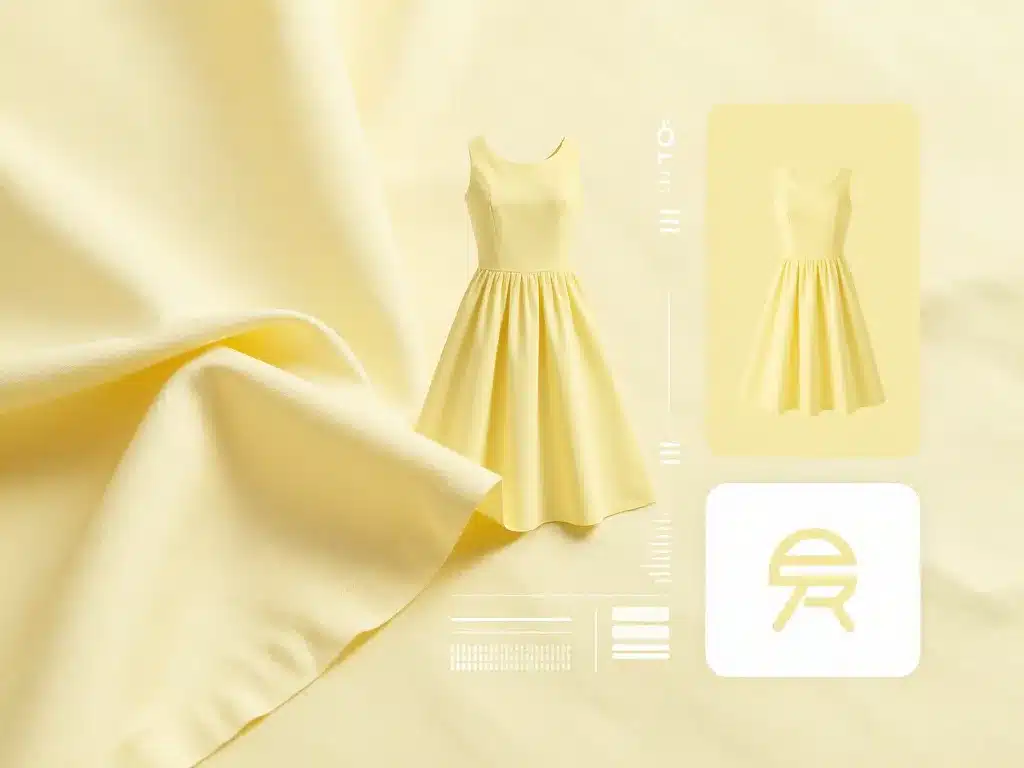 illustration de mode logo éléments graphiques jaune pale