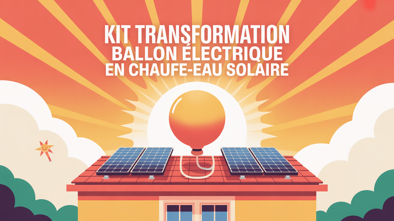 kit transformation ballon électrique en chauffe eau solaire connecté aux panneaux solaires