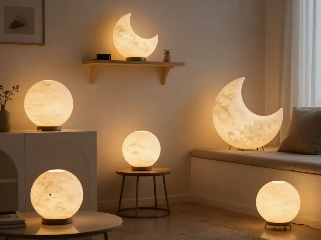 lampe lunaire intégrée décoration salon moderne