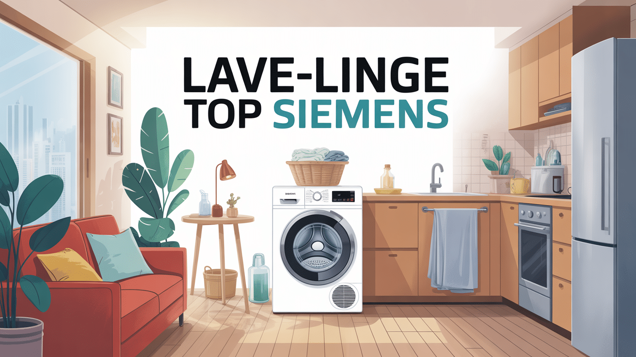 lave linge top siemens illustration appartement compact