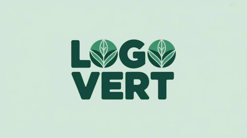 illustration vectorielle logos vert communication marque