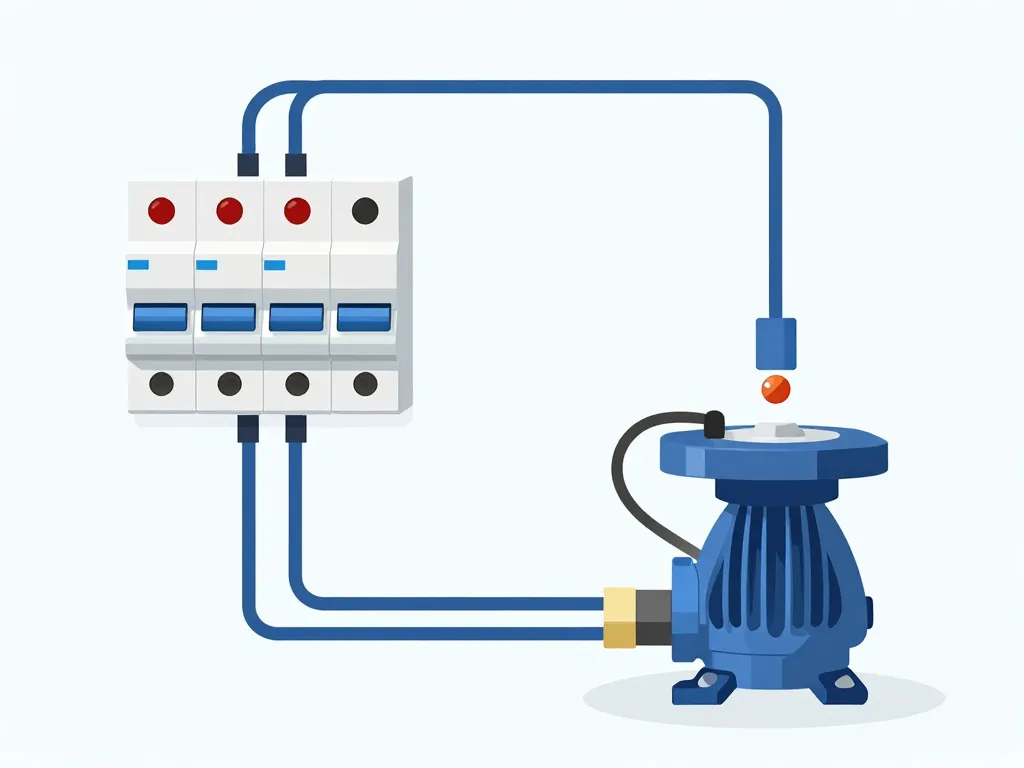 Diagramme ma pompe ne démarre pas automatiquement alimentation sécurité