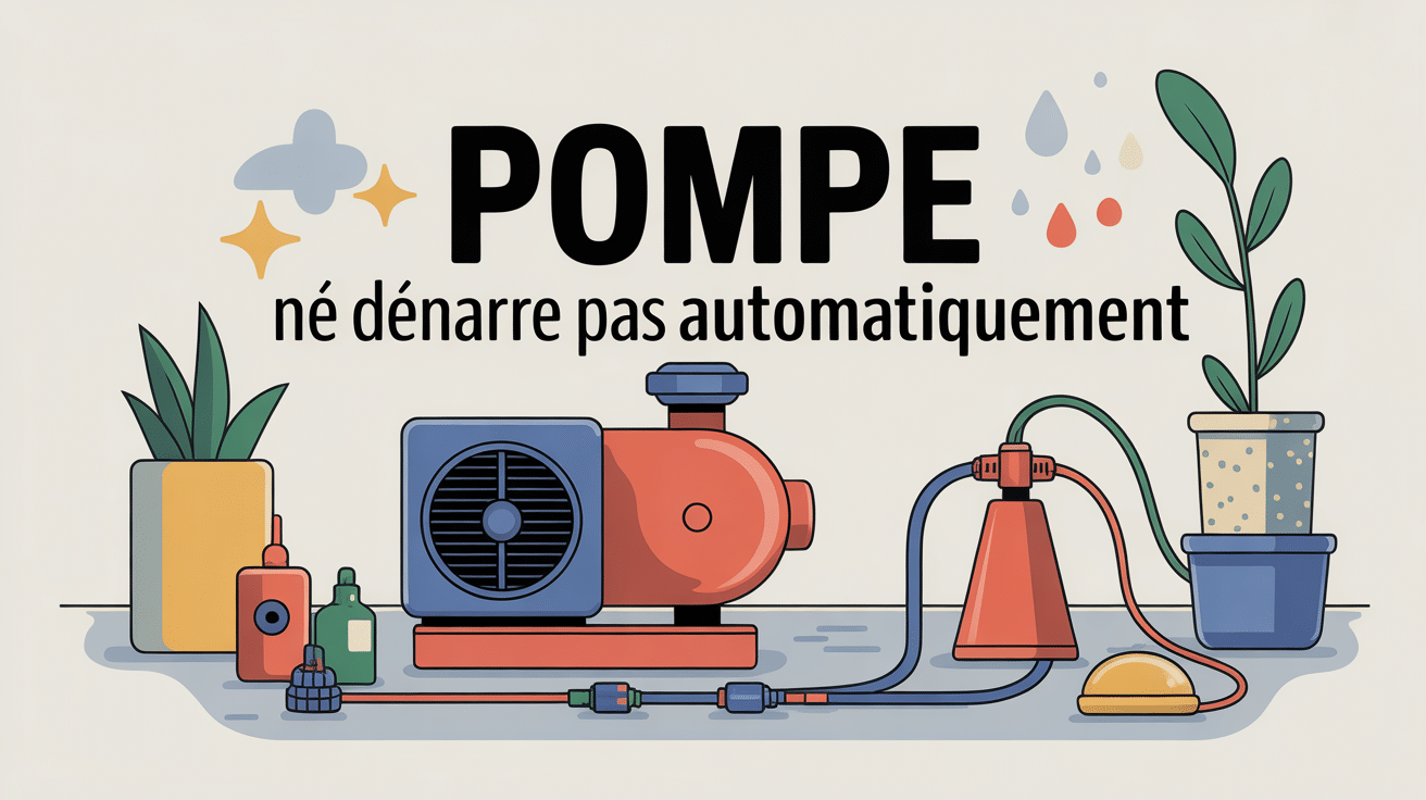 Illustration ma pompe ne démarre pas automatiquement et organes autour