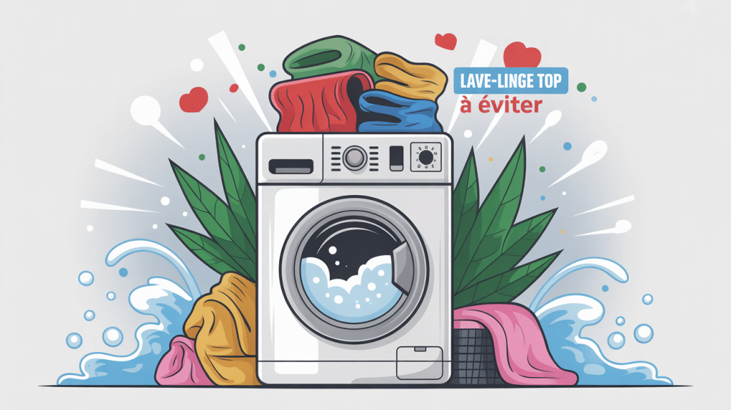 Visuel vectoriel lave linge top à éviter avec pièces détachées en panne
