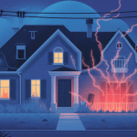 mon disjoncteur général saute sans raison la nuit maison plongée dans l'obscurité