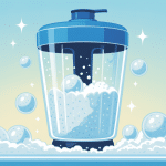 illustration nettoyer sanibroyeur bicarbonate de soude vue éclatée bulles