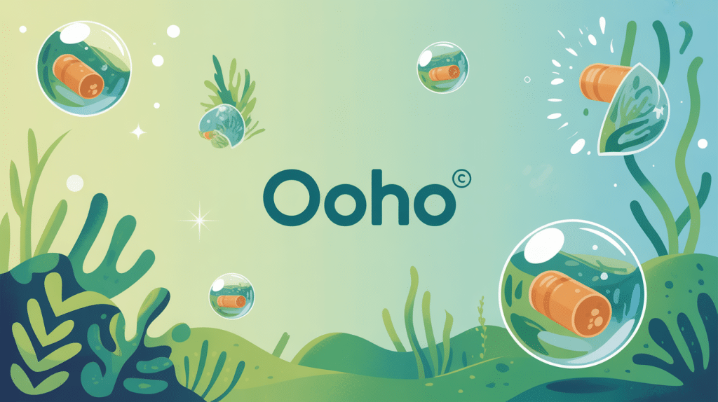 ooho capsules d’eau comestibles sur fond écologique