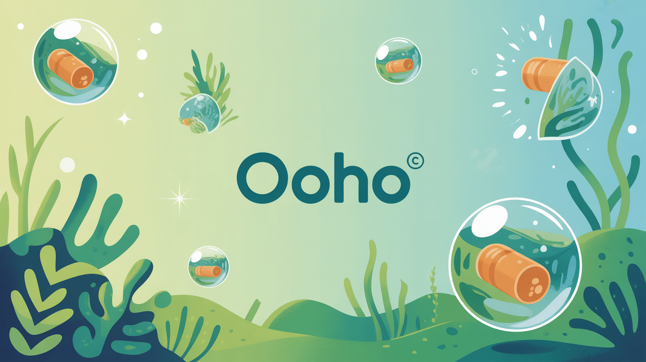 ooho capsules d’eau comestibles sur fond écologique