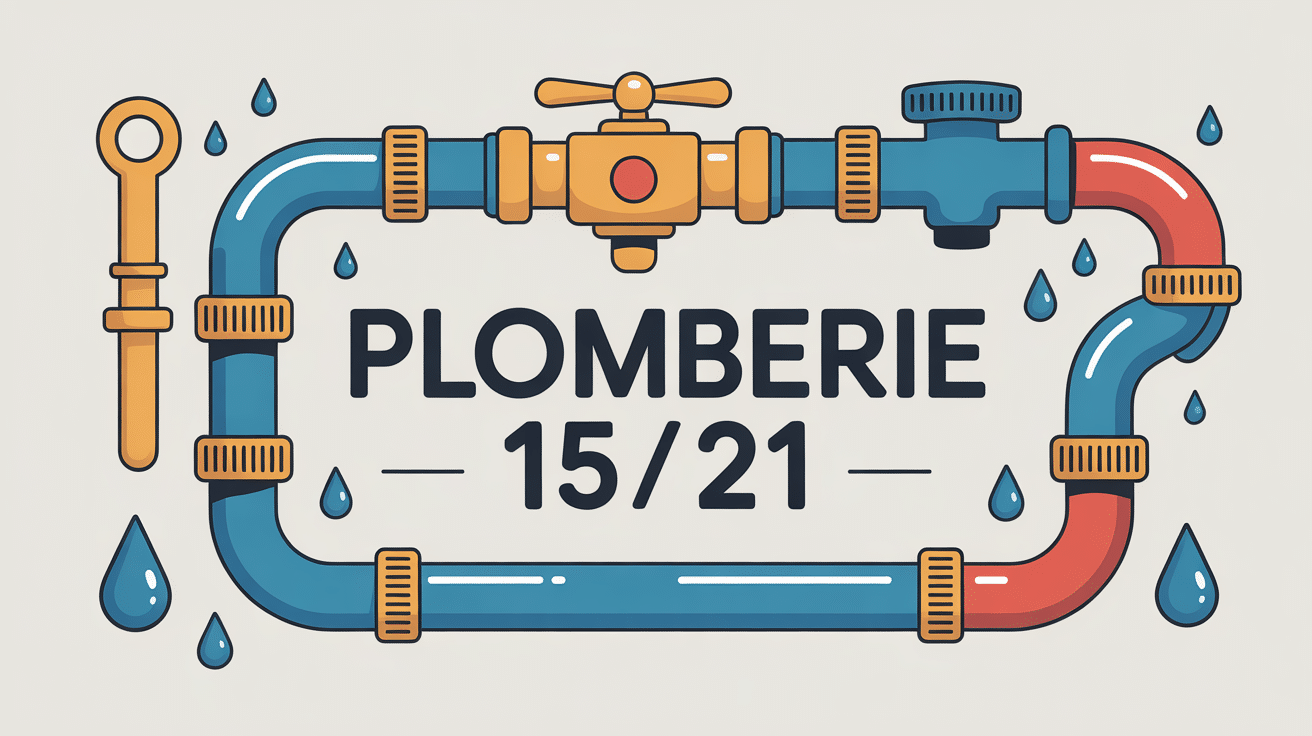 schéma moderne plomberie 15 21 avec raccords et robinet