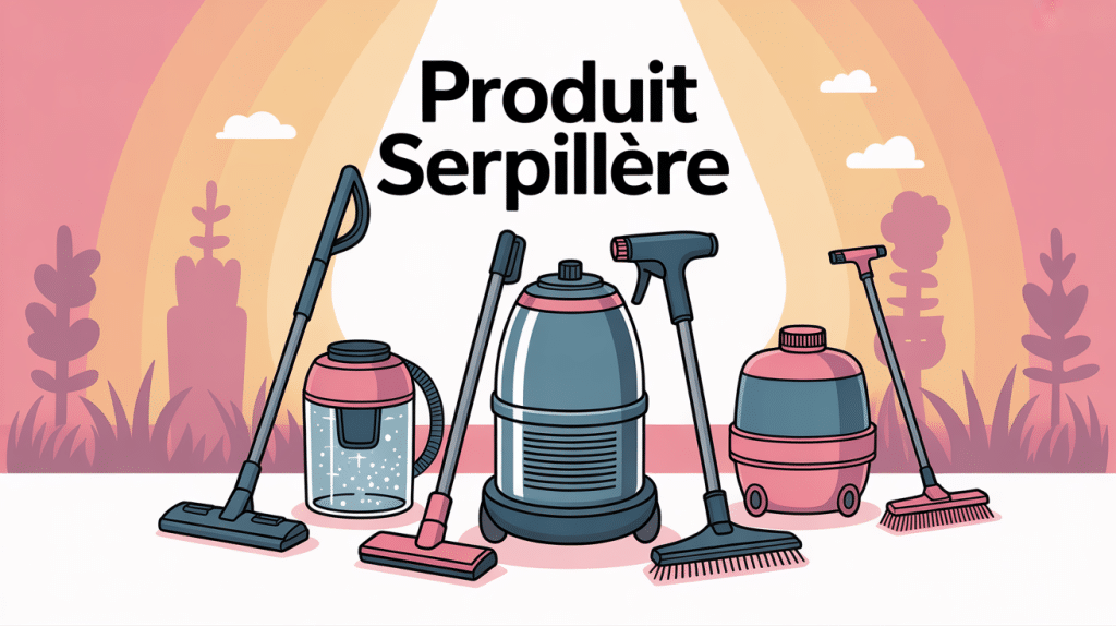 illustration produit serpillère différents accessoires