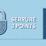 Schema fonctionnement serrure 3 points sur porte sécurisée