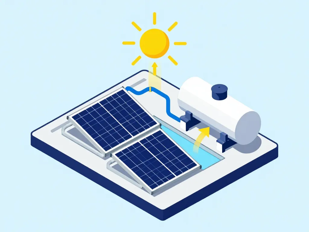 schéma kit transformation ballon électrique en chauffe eau solaire panneaux thermiques