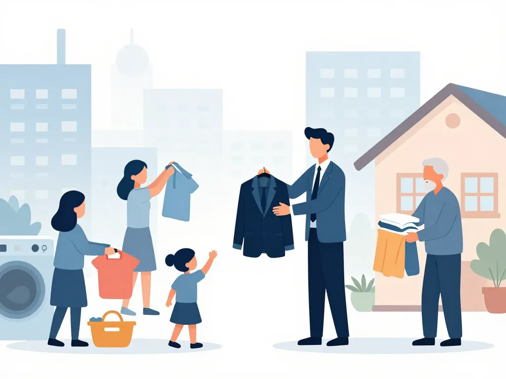 scène service pressing la rochelle famille livraison repassage