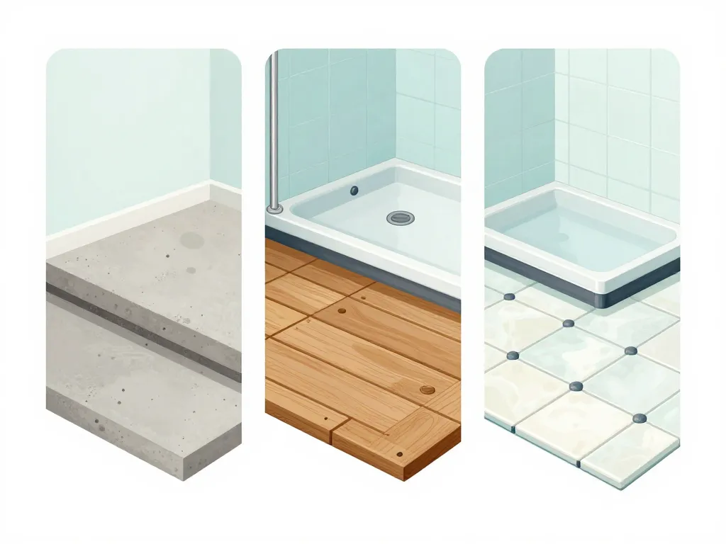 sur quoi poser un receveur de douche adaptation sols béton bois carrelage