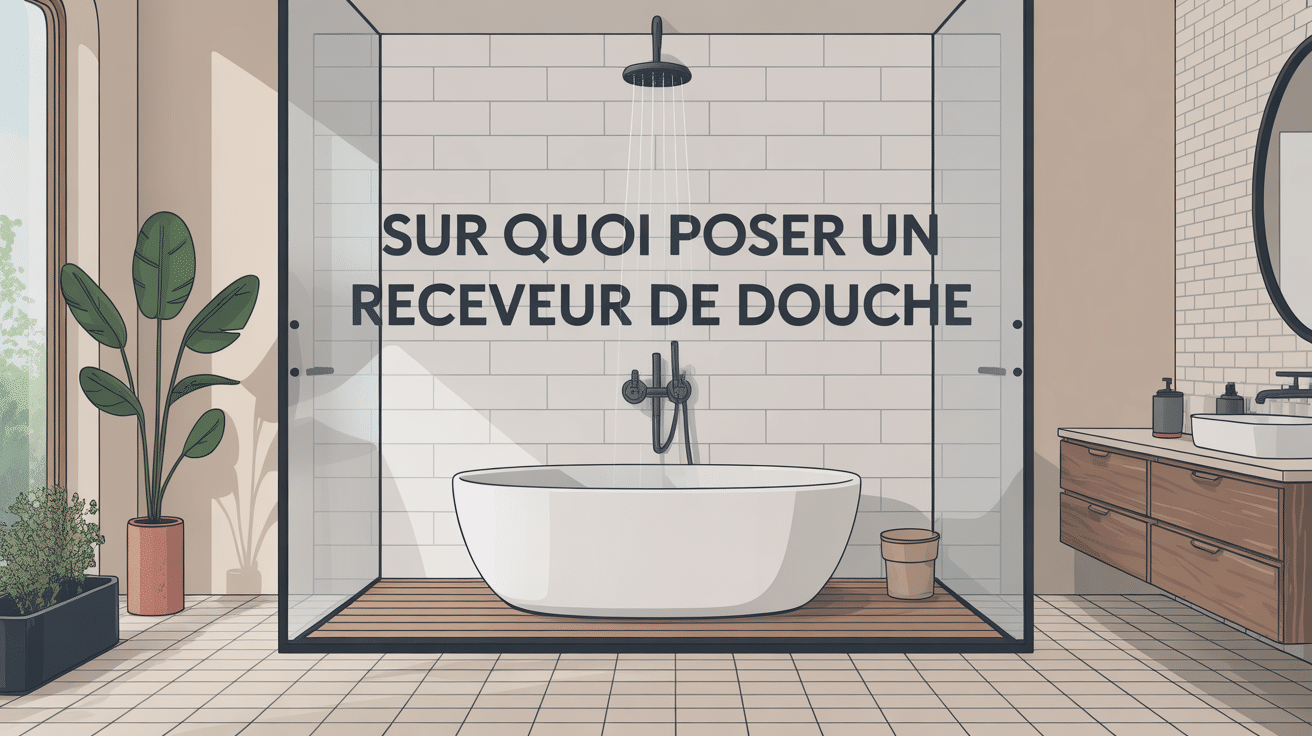sur quoi poser un receveur de douche vue globale supports béton bois carrelage