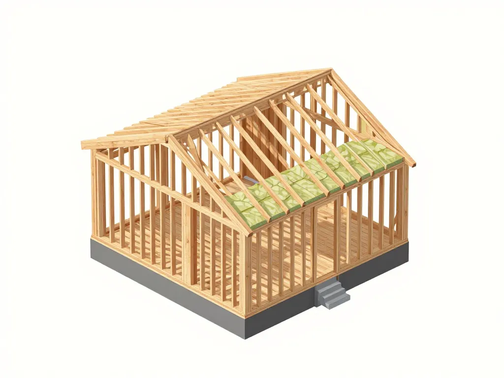 Schéma toit plat ossature bois structure et pente