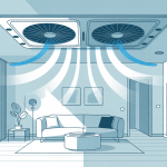 Illustration vmc double flux faux plafond logement résidentiel