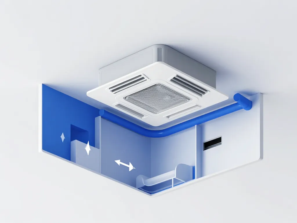 Schéma vmc double flux faux plafond contraintes techniques