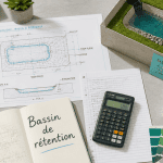 bassin de rétention plans maquette et outils