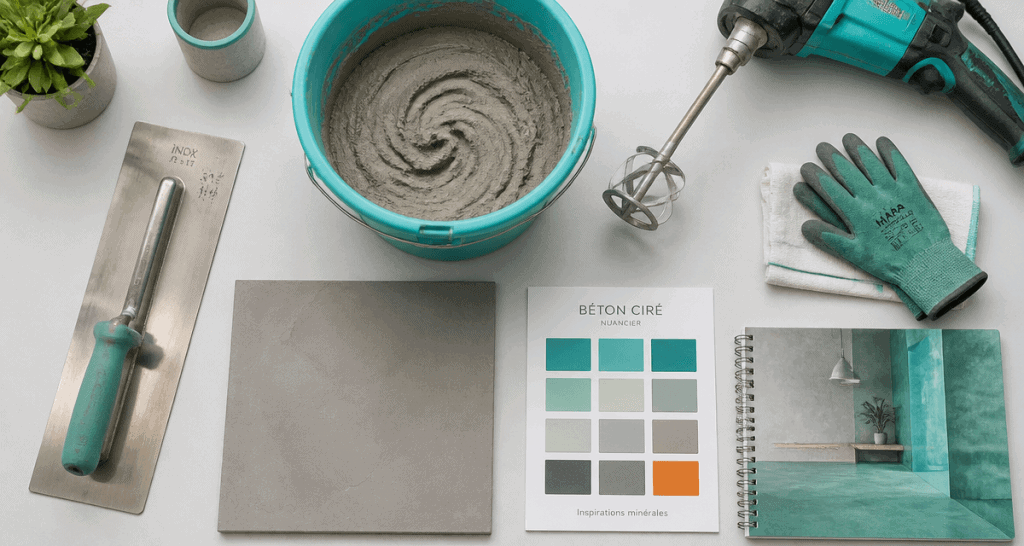 comment faire un beton cire outils et nuancier